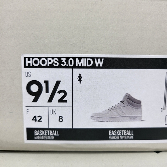 New Adidas Hoops Mid 3.0 Women's Classic Shoes Size 9.5 - Picture 7 of 7
